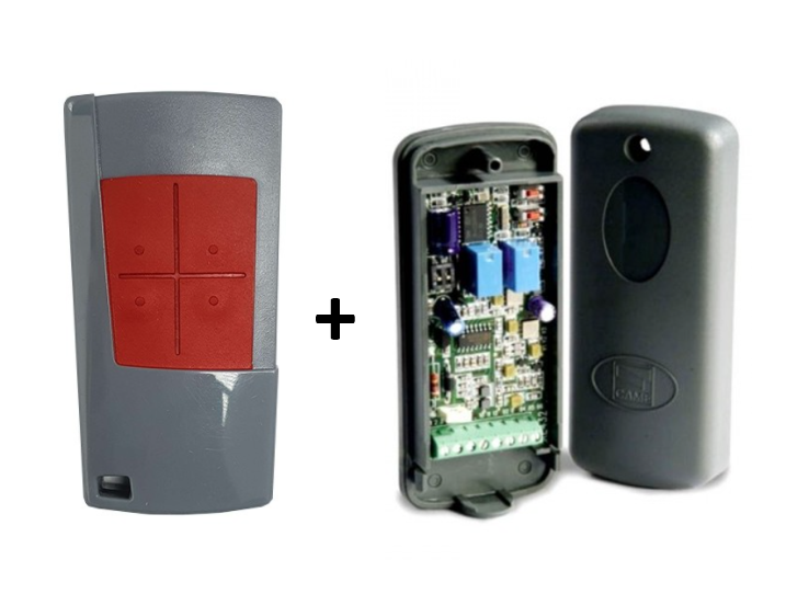Télécommande portail 4 boutons Clik4mvs + Récepteur radio 433.92 MHz universel RE-STAR433 - MOTOSTAR